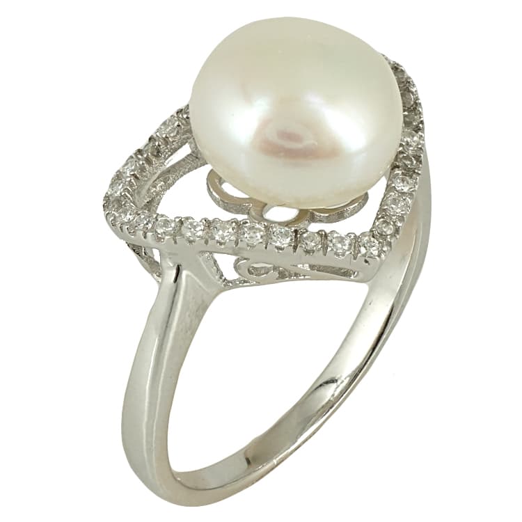 Ασημένιο Δαχτυλίδι με Πέρλα DX399