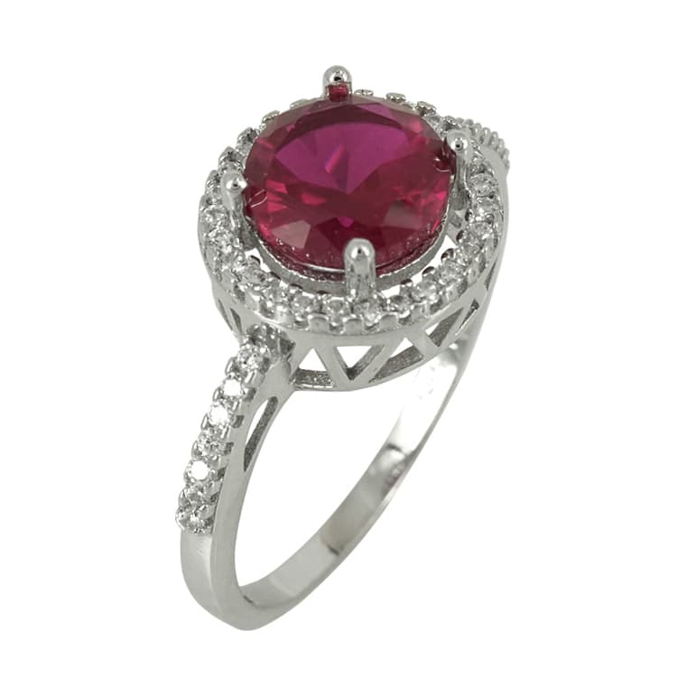 Λευκόχρυσο Δαχτυλίδι Ροζέτα Κ14 DX64620