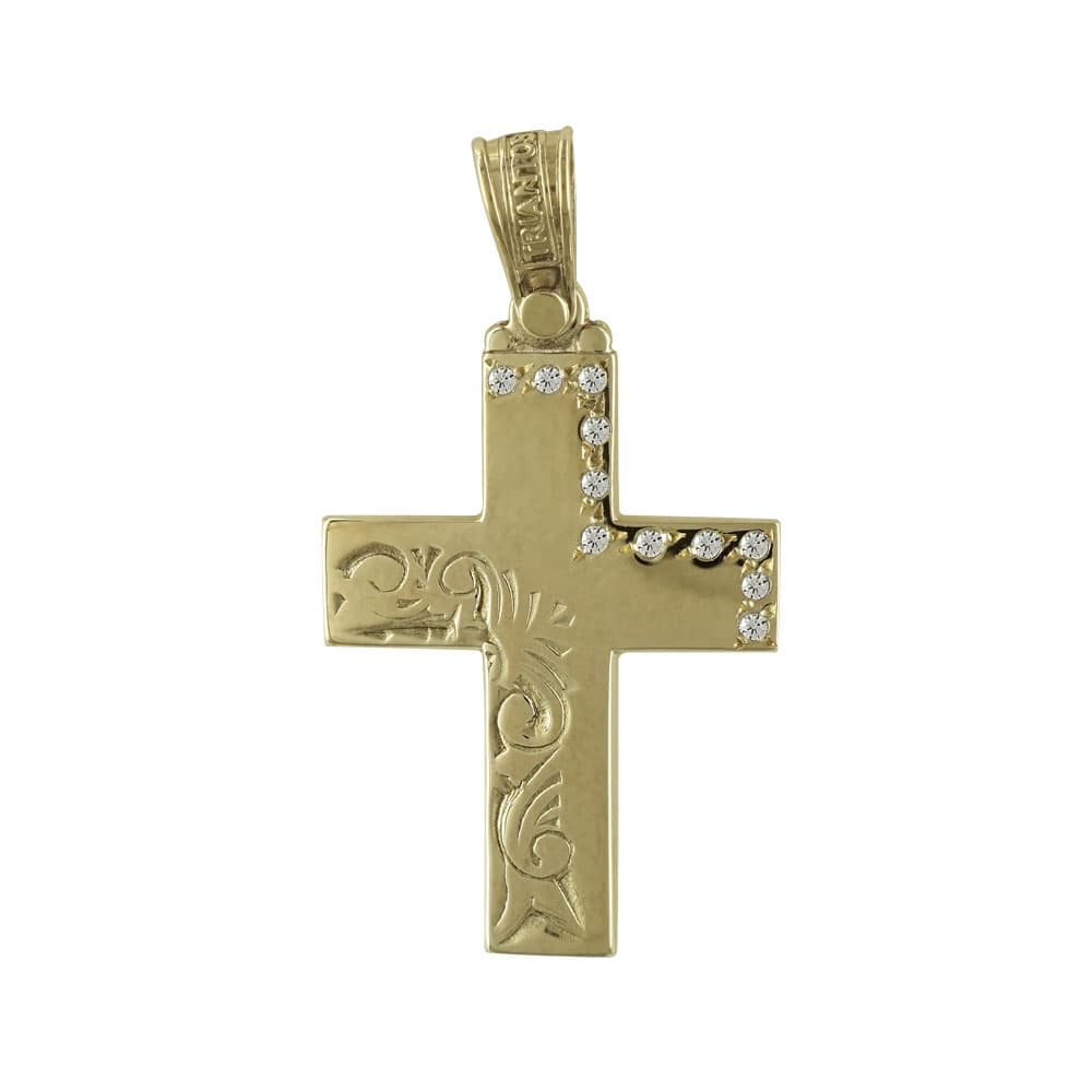 Boys' Baptism Crosses Σταυροί ΤΡΙΑΝΤΟΣ Gold