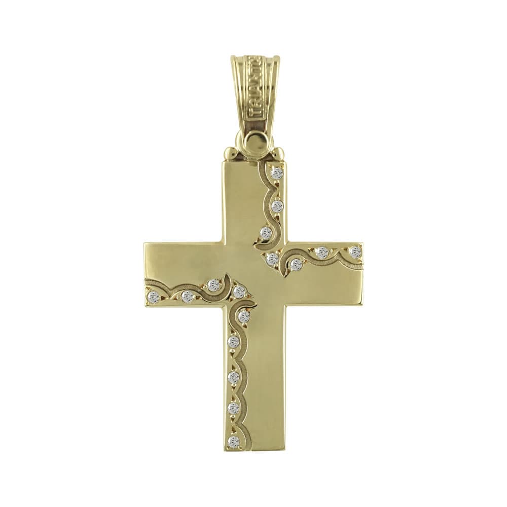 Boys' Baptism Crosses Σταυροί ΤΡΙΑΝΤΟΣ Gold