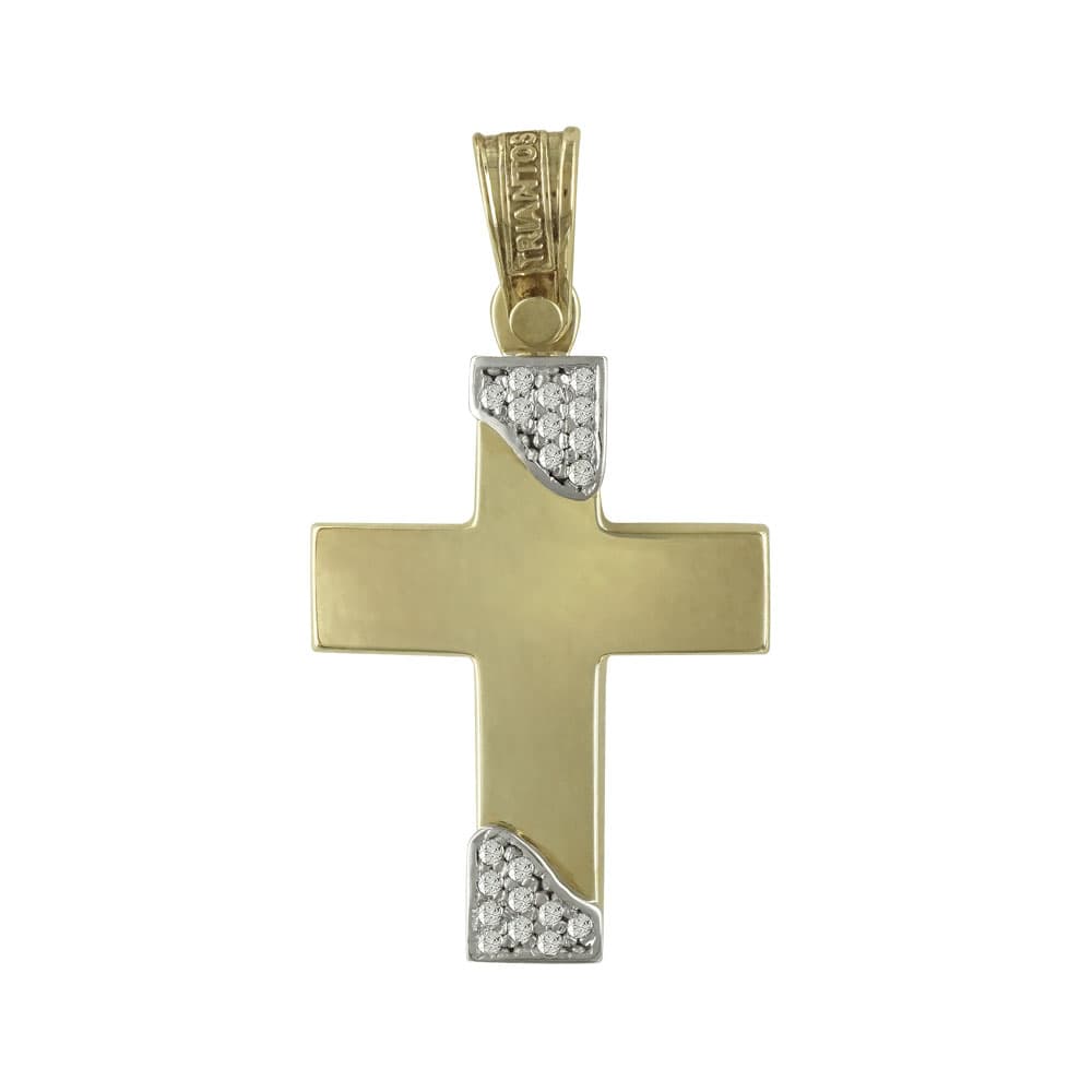 Boys' Baptism Crosses Σταυροί ΤΡΙΑΝΤΟΣ Gold