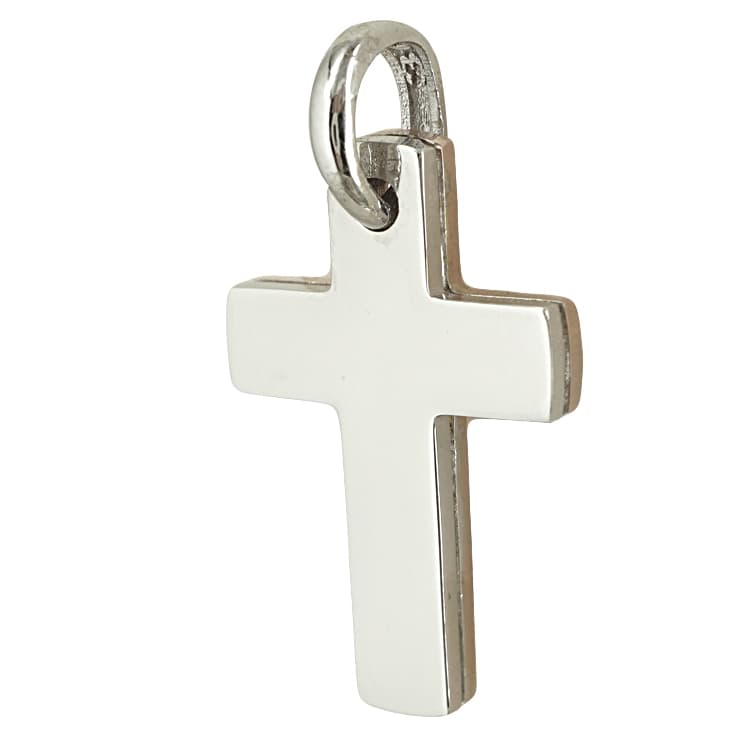 Σταυρός Βάπτισης Ανδρικός 14 Kαρατίων Δίχρωμος Χρυσός ST1758