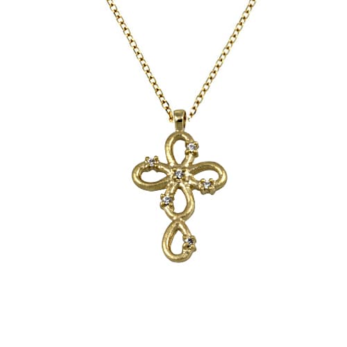 Κίτρινο Χρυσό Μενταγιόν Σταυρουδάκι Κ14 STM132