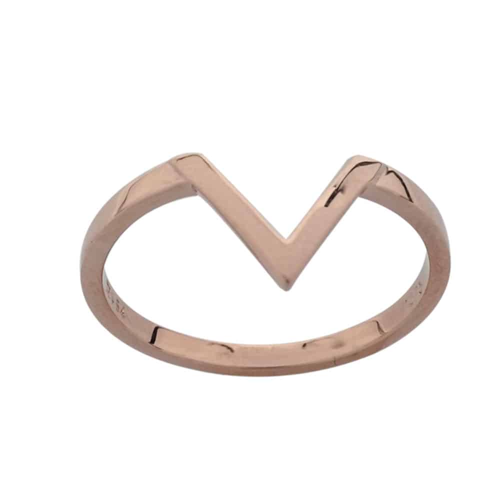 Ροζ Χρυσό Δαχτυλίδι V Chevalier Collection Κ9 DX161