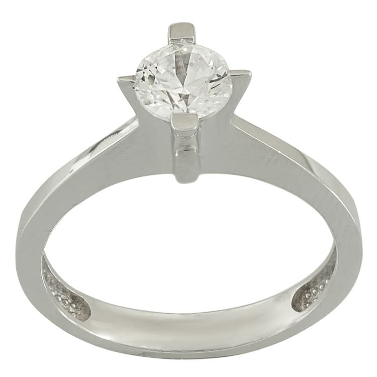 Ροζ Χρυσό Μονόπετρο Δαχτυλίδι Κ14 DX52752