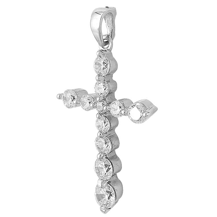 Σταυρός Βάπτισης Κ14 Λευκόχρυσος Γυναικείος ST2143