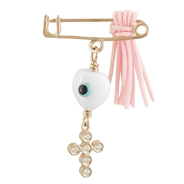 Ροζ Χρυσή Παραμάνα 14 Καρατίων για Νεογέννητο PR329