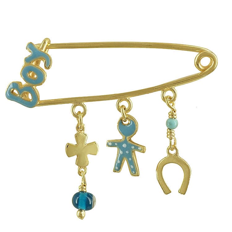 Ασημένια Επιχρυσωμένη Παραμάνα για Νεογέννητο PR420