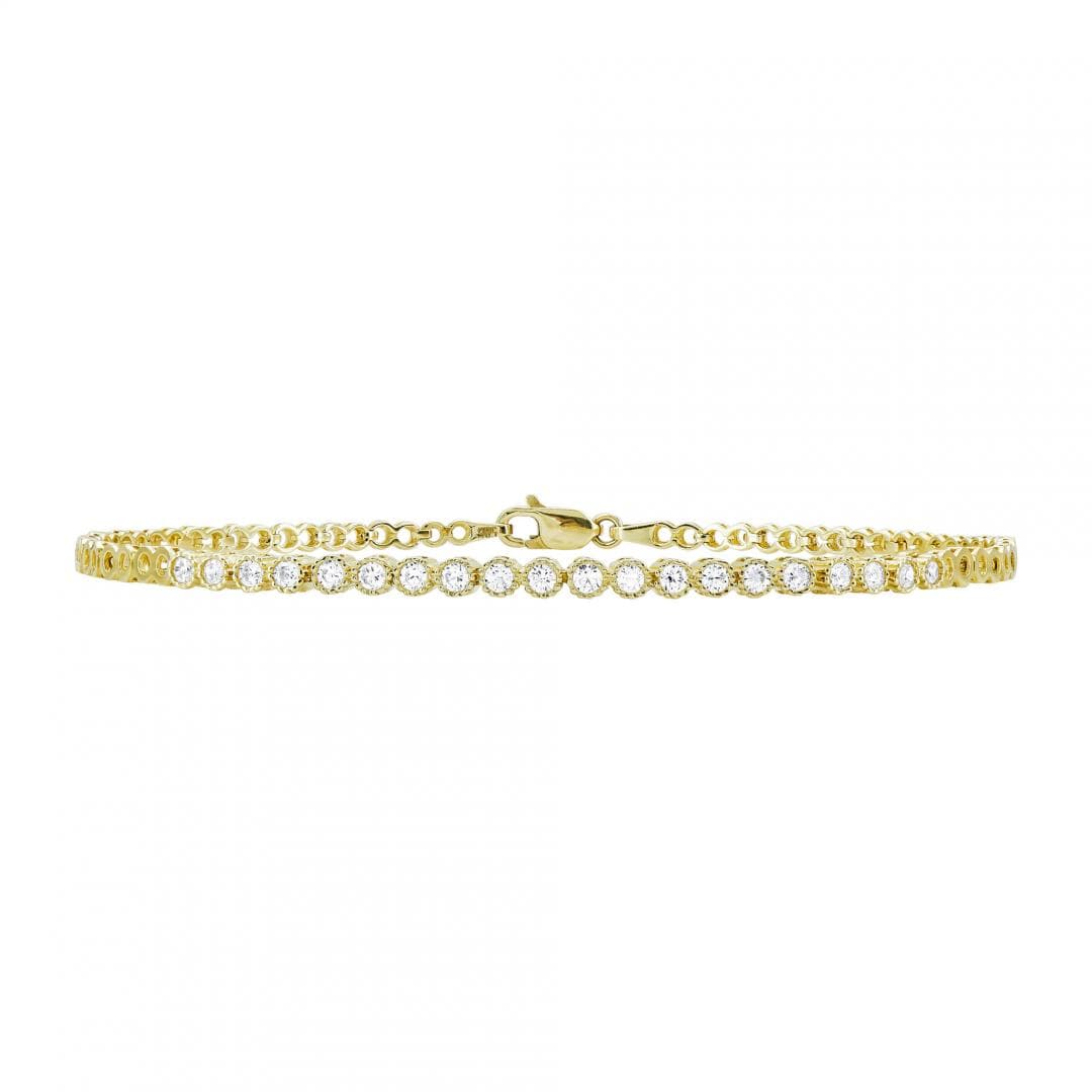 Κίτρινο Χρυσό Βραχιόλι Ριβιέρα Κ14 VR365