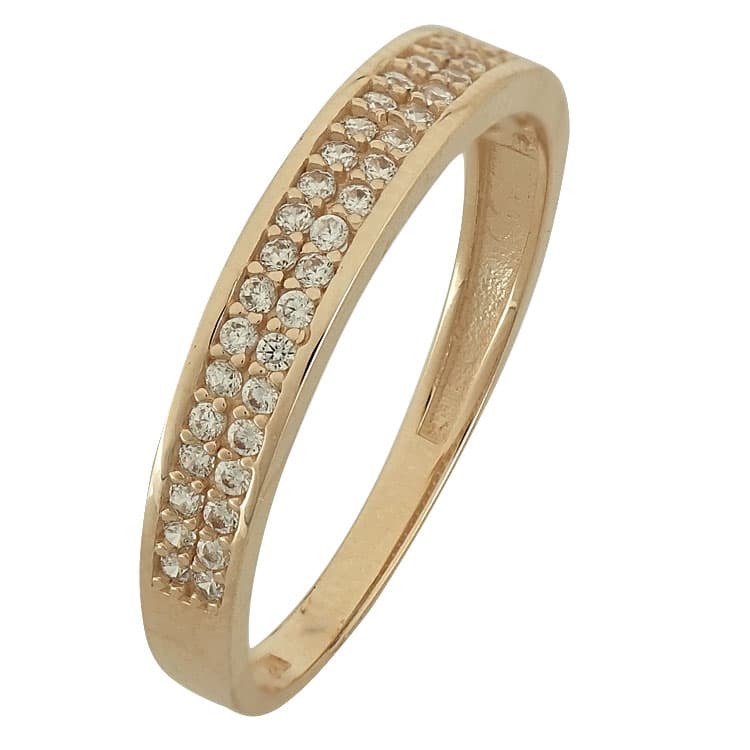 Ροζ Χρυσό Μισόβερο Δαχτυλίδι Κ14 DX86109