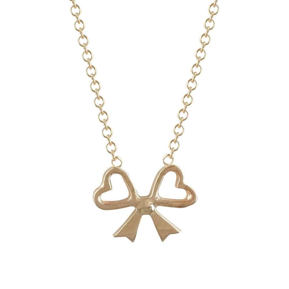 Παιδικό Μενταγιόν Φιογκάκι Από Ροζ Χρυσό Κ9 PM128