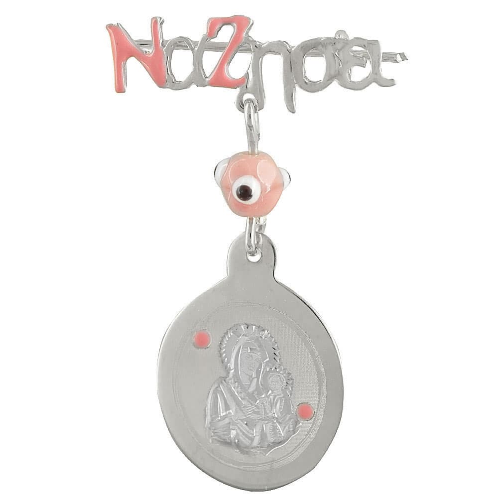 Λευκόχρυση Παραμάνα με την Παναγίτσα 9 Καρατίων PA375