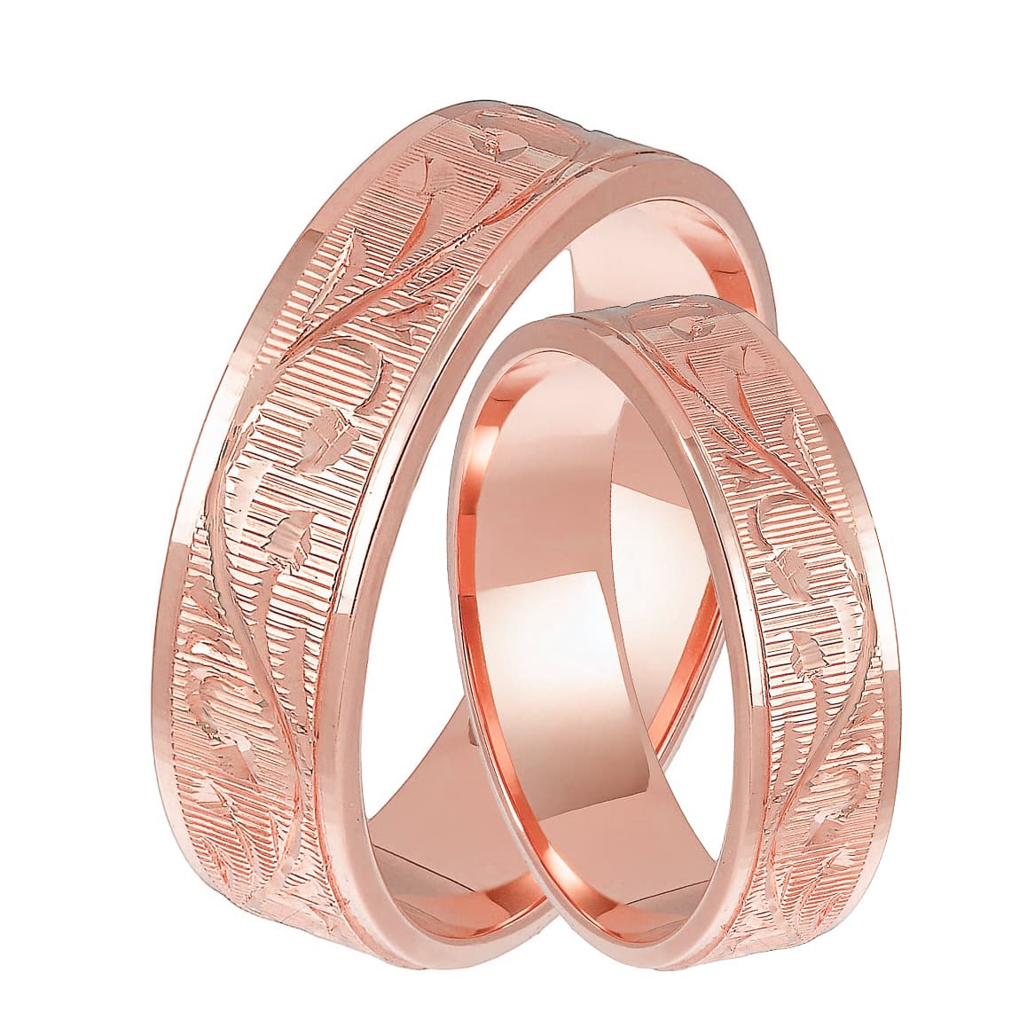 Women's Wedding Bands Gofas Rose Gold