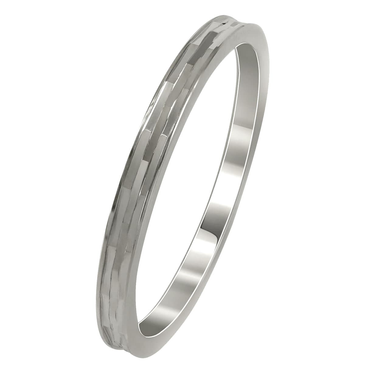 Λευκόχρυση Βέρα Γάμου WR258W k18