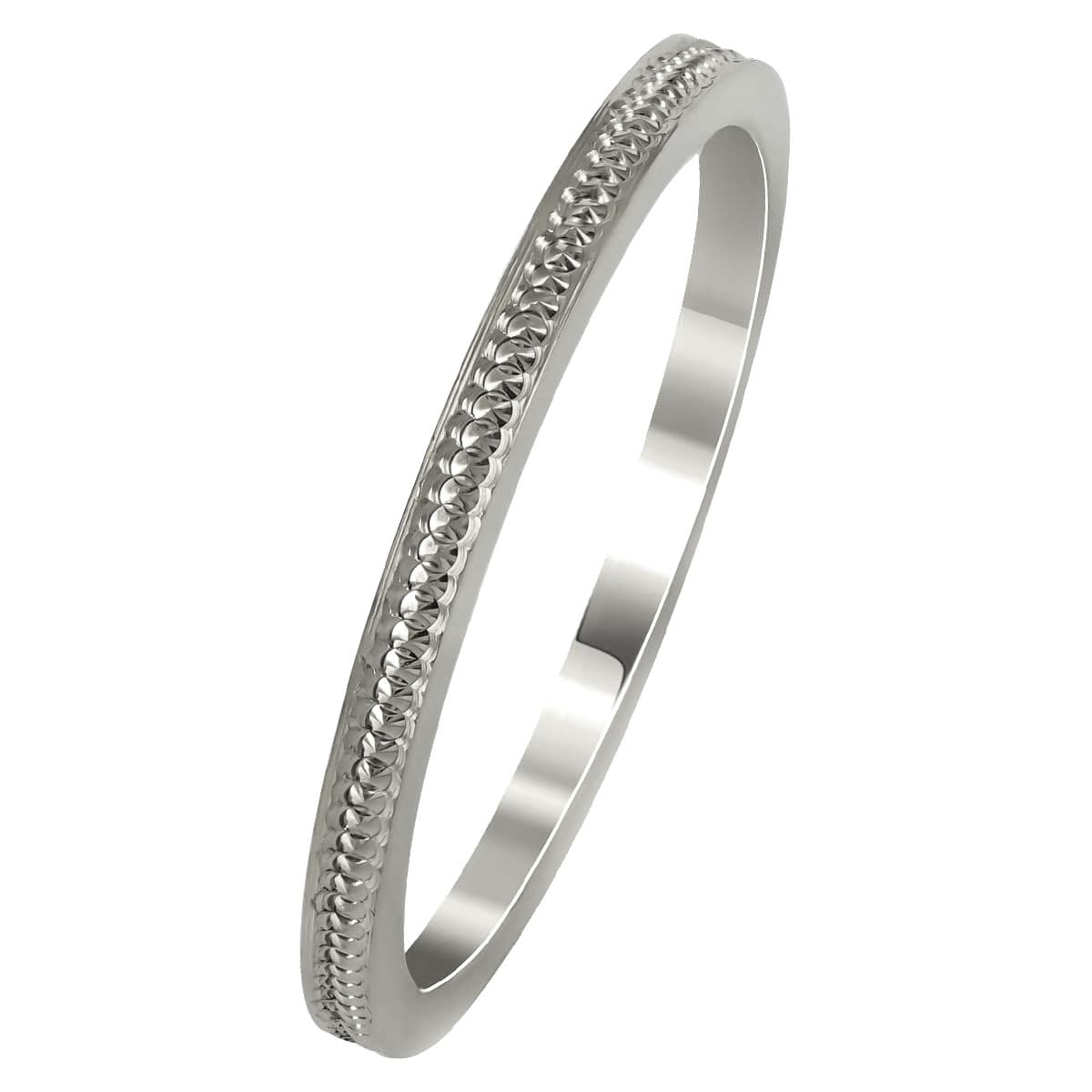 Λευκόχρυση Βέρα Γάμου WR259W k14