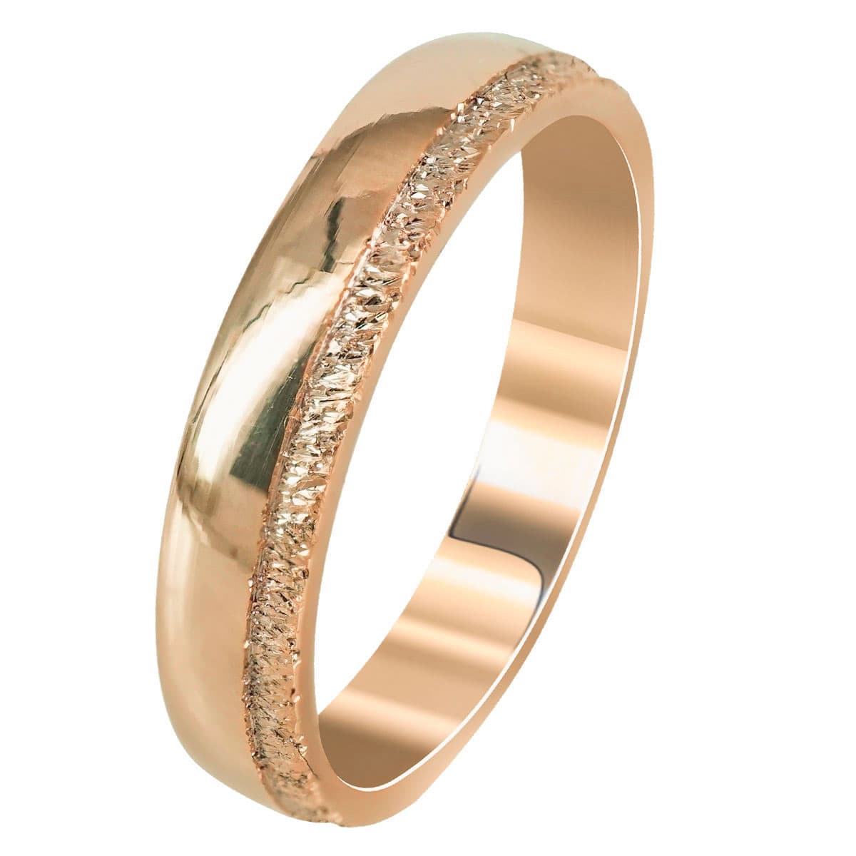 Ροζ Χρυσή Βέρα Γάμου WR263R k18