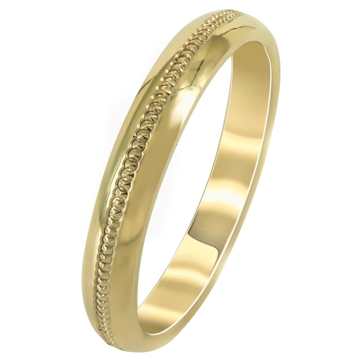 Kίτρινη Χρυσή Βέρα Γάμου WR253 k18