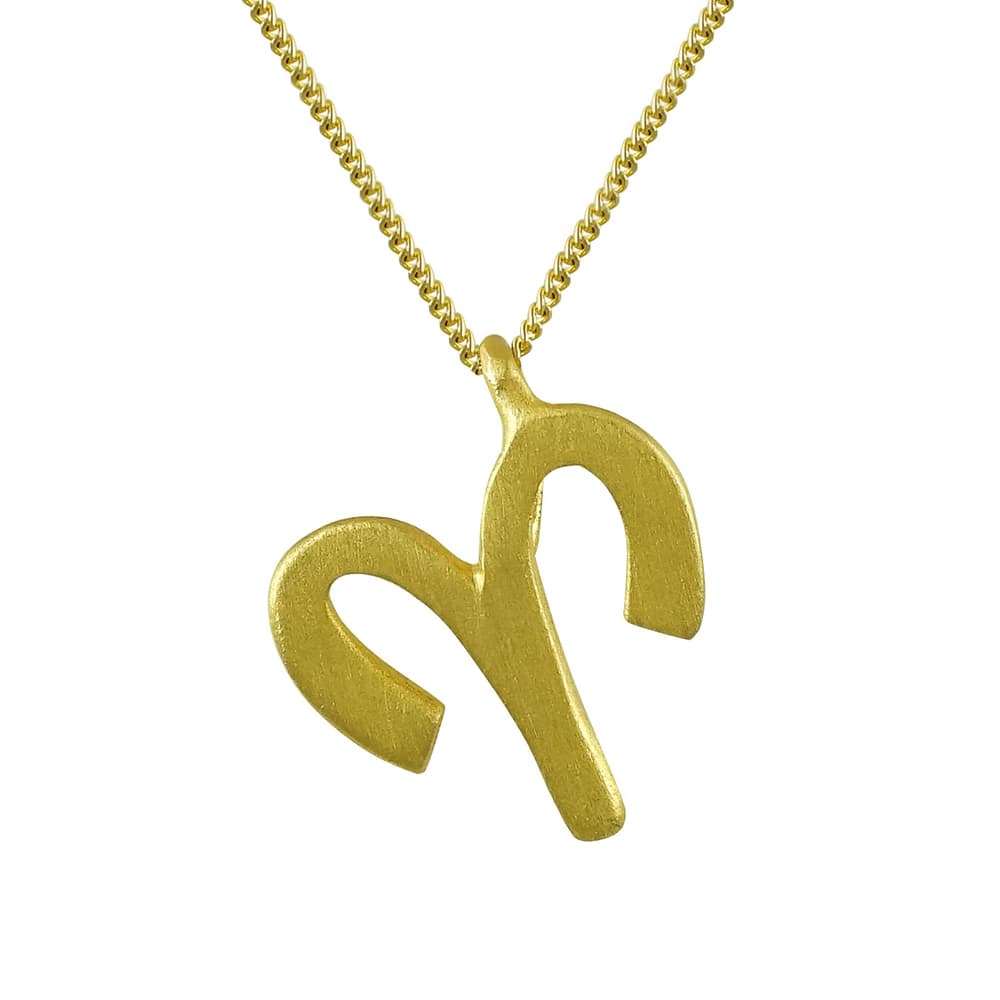 Ζώδιο Κριός Από Κίτρινο Χρυσό Κ14 ZD213