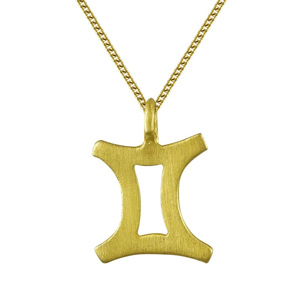 Ζώδιο Δίδυμος Από Κίτρινο Χρυσό Κ14 ZD215