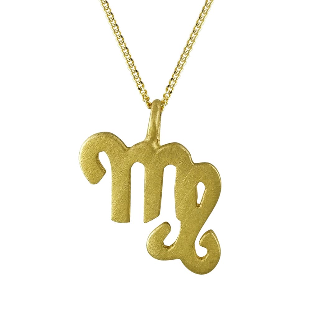 Ζώδιο Παρθένος Από Κίτρινο Χρυσό Κ14 ZD218