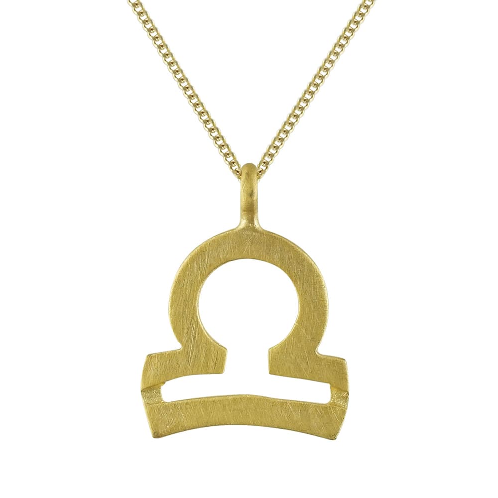 Ζώδιο Ζυγός Από Κίτρινο Χρυσό Κ14 ZD219