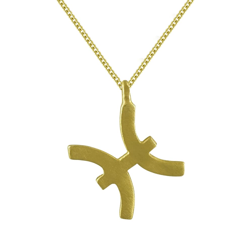 Κίτρινο Χρυσό Ζώδιο ΙΧΘΕΙΣ Κ14 ZD224