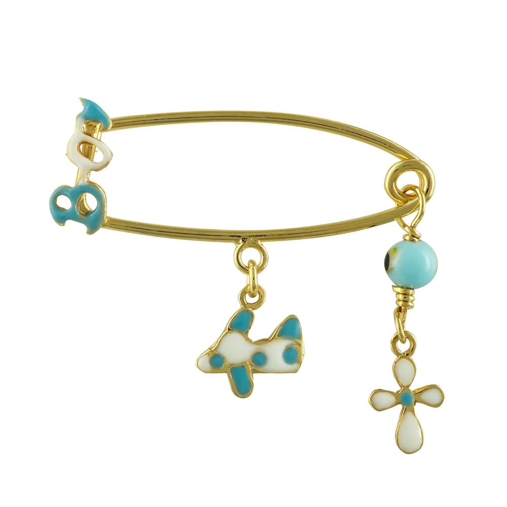 Ασημένια Επιχρυσωμένη Παραμάνα Για Νεογέννητο PR456