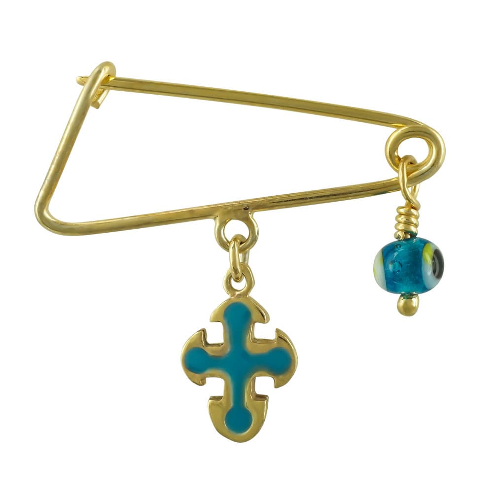 Ασημένια Επιχρυσωμένη Παραμάνα Για Νεογέννητο PR457