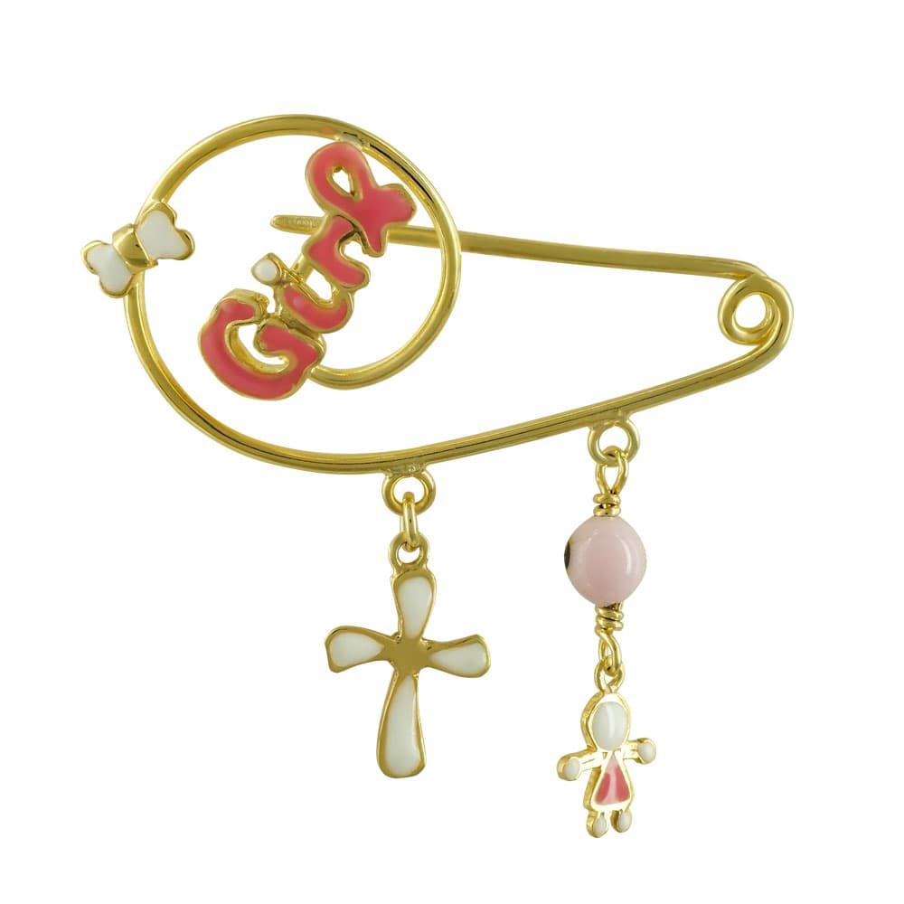 Ασημένια Επιχρυσωμένη Παραμάνα Για Νεογέννητο PR470