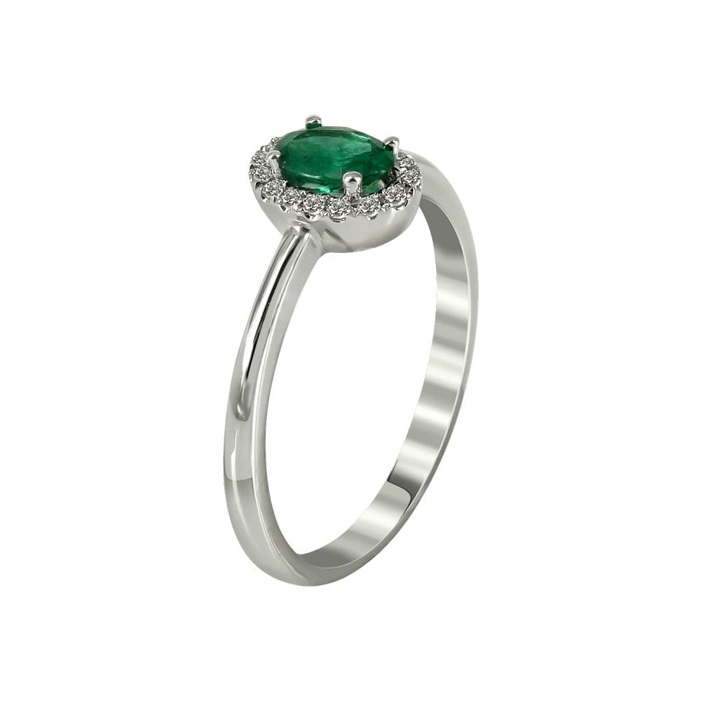 Μονόπετρο Δαχτυλίδι Ροζέτα Με Διαμάντια Brilliant K18 DX96624