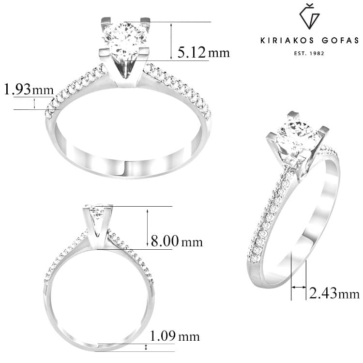Women's Engagement Rings Gofas Gold