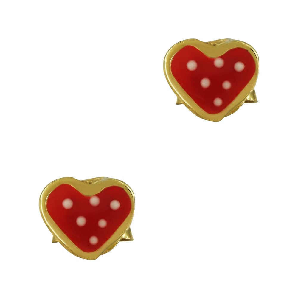 Παιδικά Σκουλαρίκια Με Καρδούλα Από Επιχρυσωμένο Ασήμι PSK381