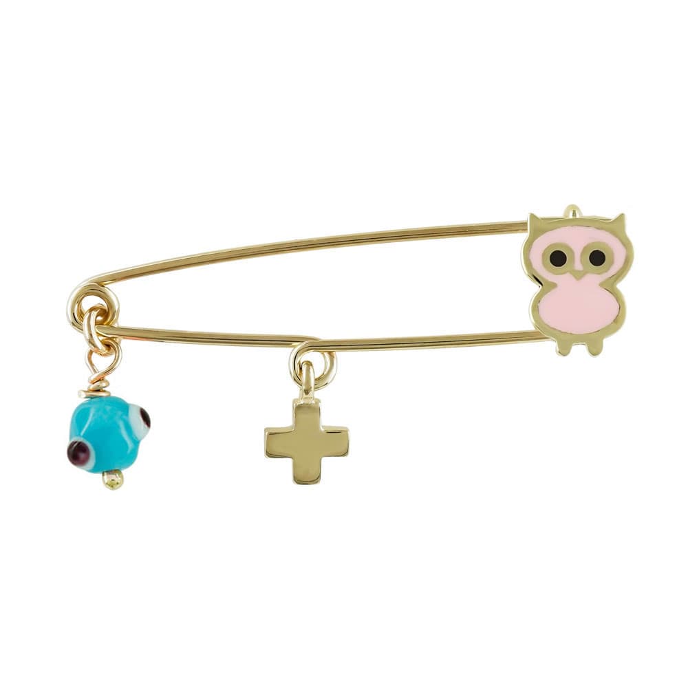 Παραμάνα Για Νεογέννητο Από Κίτρινο Χρυσό 9 Καρατίων PR494