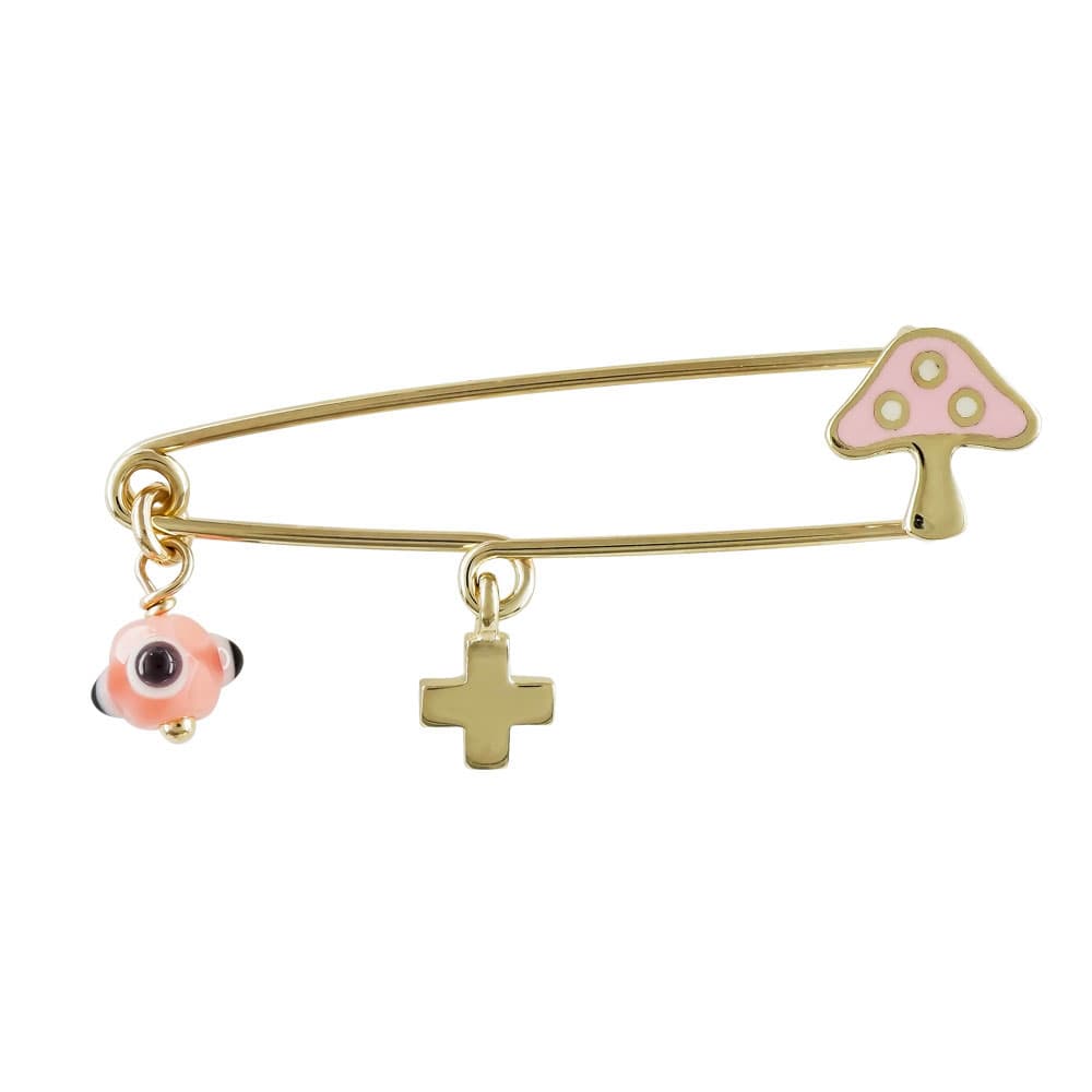 Παραμάνα Για Νεογέννητο Από Κίτρινο Χρυσό Κ9 PR488