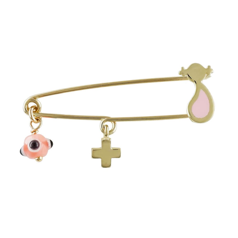 Παραμάνα Για Νεογέννητο Από Κίτρινο Χρυσό 9 Καρατίων PR495