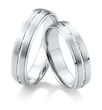 Λευκόχρυση Βέρα Γάμου Breuning με ή χωρίς Πέτρες WR306W diamonds k14