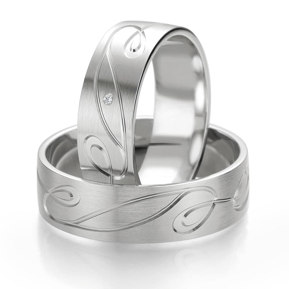 Λευκόχρυση Βέρα Γάμου Breuning με ή χωρίς Πέτρες WR307W diamonds k18