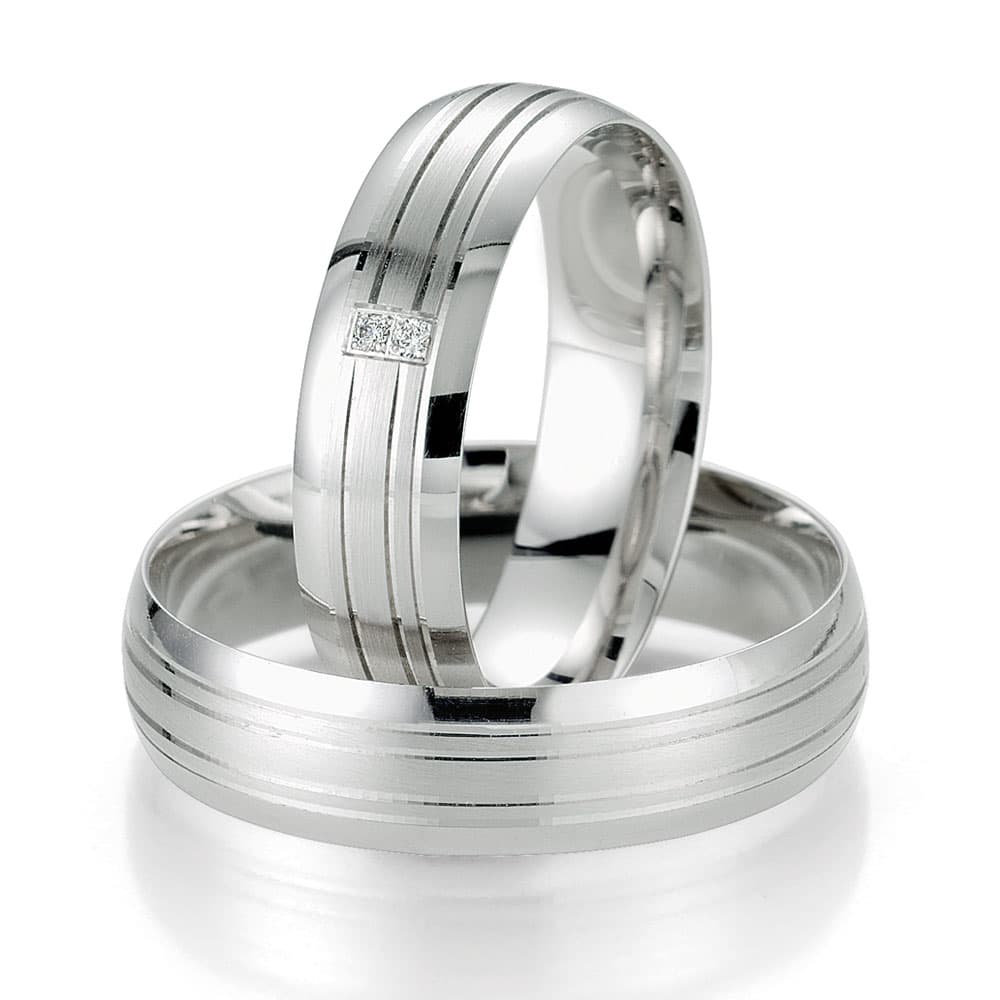 Λευκόχρυση Βέρα Γάμου Breuning με ή χωρίς Πέτρες WR312W diamonds k14