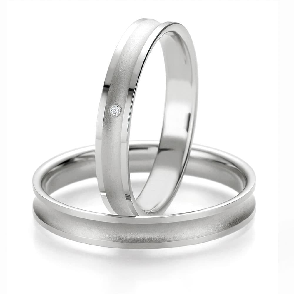 Λευκόχρυση Βέρα Γάμου Breuning με ή χωρίς Πέτρες WR314W diamonds k18