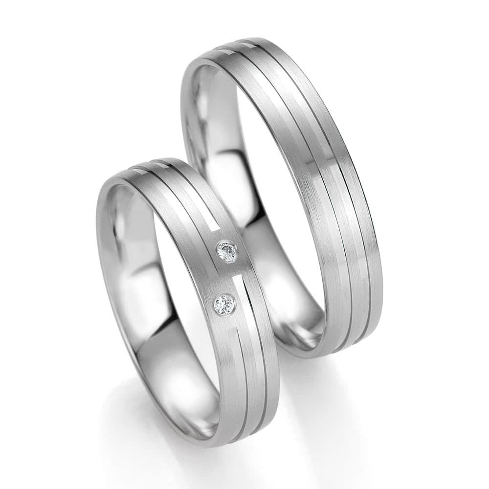 Λευκόχρυση Βέρα Γάμου Breuning με ή χωρίς Πέτρες WR315W diamonds k18