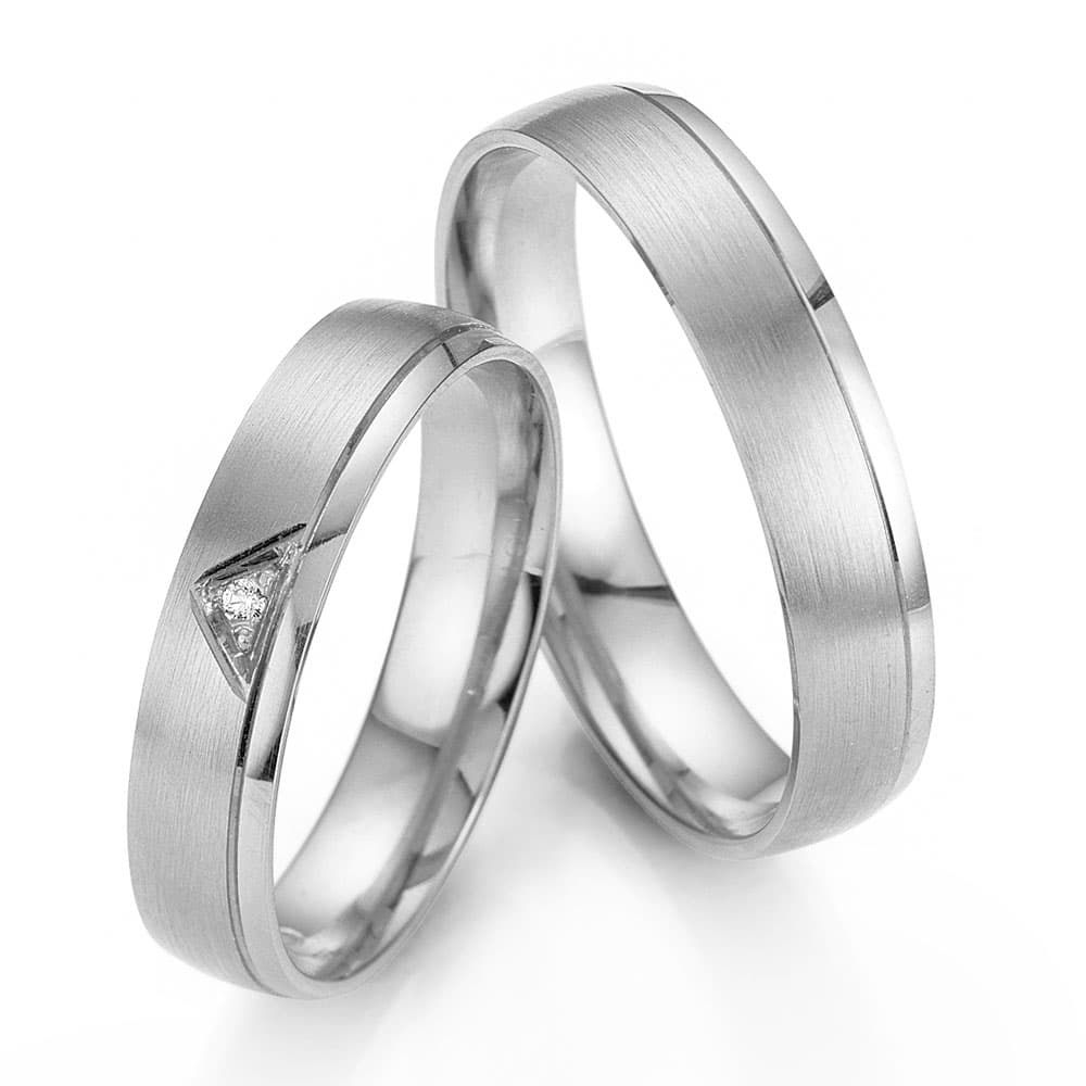 Λευκόχρυση Βέρα Γάμου Breuning με ή χωρίς Πέτρες WR319W diamonds k18