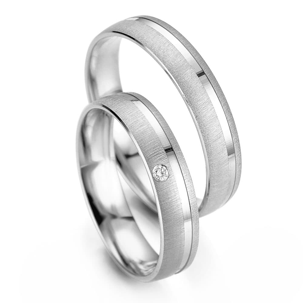 Λευκόχρυση Βέρα Γάμου Breuning με ή χωρίς Πέτρες WR320W xoris_petra k14