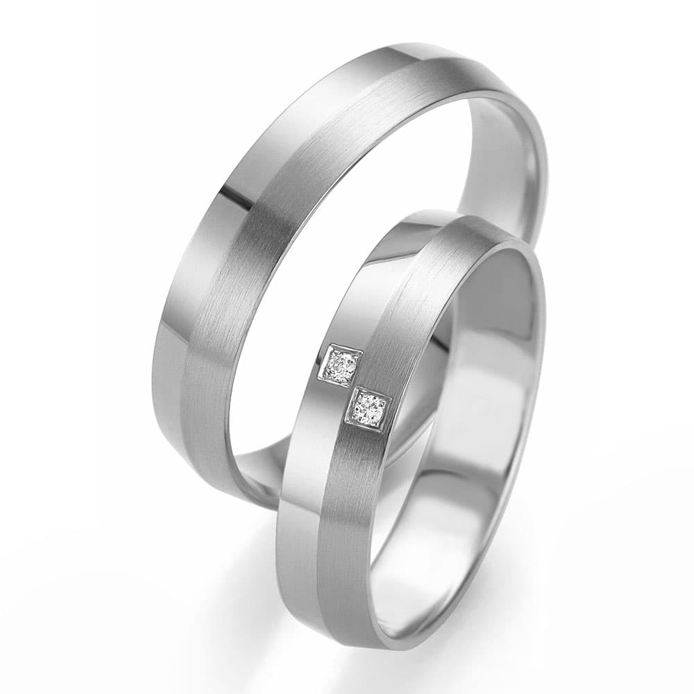 Λευκόχρυση Βέρα Γάμου Breuning με ή χωρίς Πέτρες WR322W xoris_petra k18