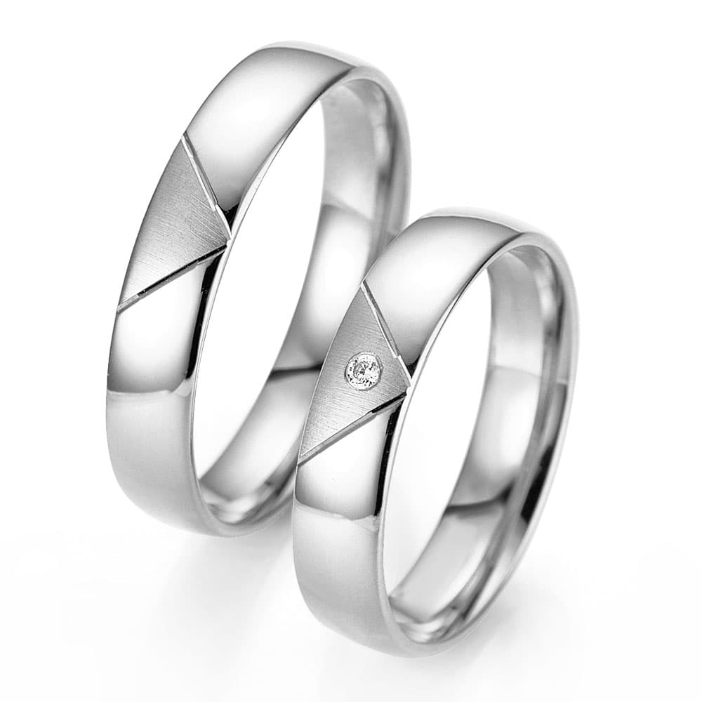 Λευκόχρυση Βέρα Γάμου Breuning με ή χωρίς Πέτρες WR323W xoris_petra k18