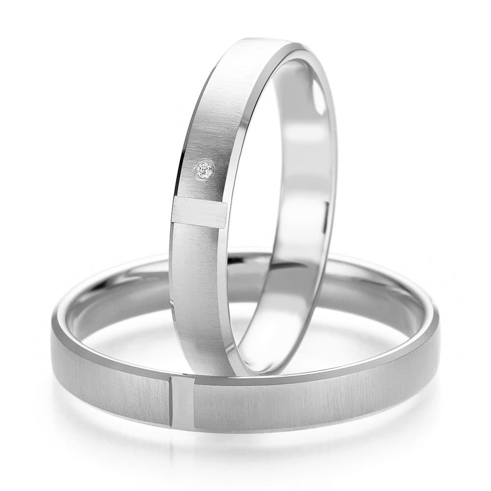 Λευκόχρυση Βέρα Γάμου Breuning με ή χωρίς Πέτρες WR324W diamonds k18