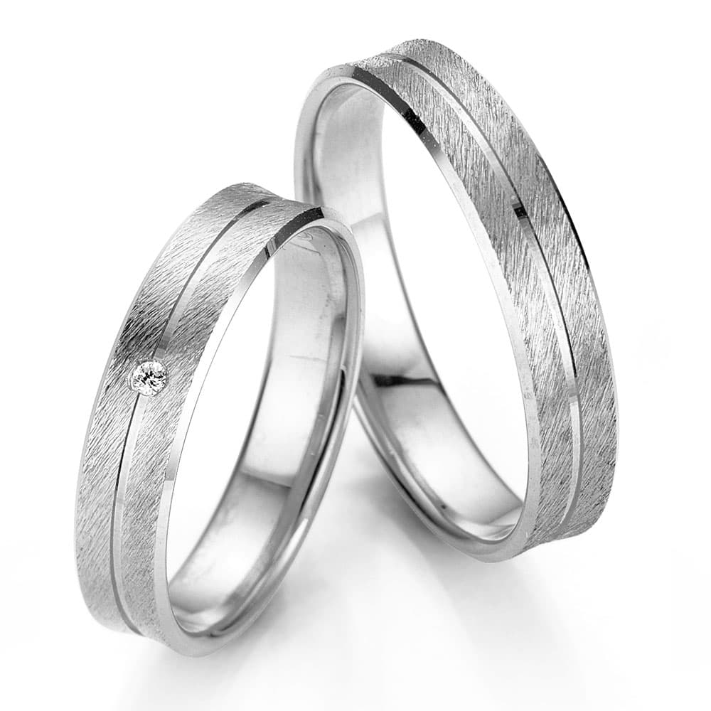 Λευκόχρυση Βέρα Γάμου Breuning με ή χωρίς Πέτρες WR326W diamonds k8