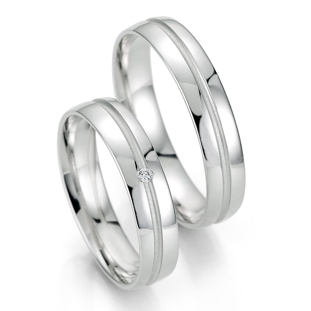 Λευκόχρυση Βέρα Γάμου Breuning με ή χωρίς Πέτρες WR330W xoris_petra k18