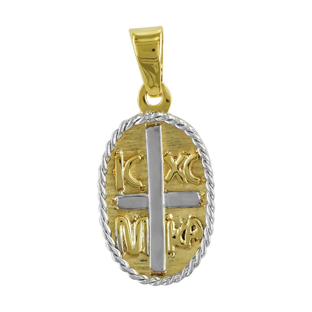 Κωνσταντινάτο Από Δίχρωμο Χρυσό 14 Καρατίων KN235