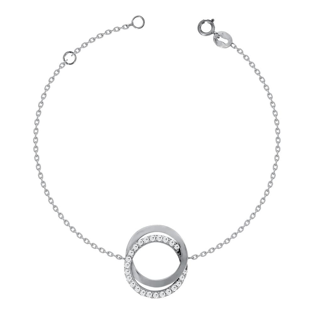 Βραχιόλι Κύκλος Από Λευκόχρυσο Κ14 VR600