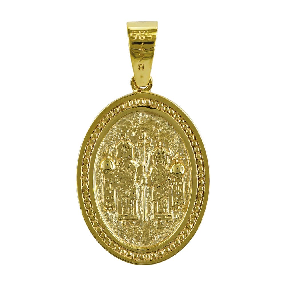 Κωνσταντινάτο Από Κίτρινο Χρυσό 14 Καρατίων KN226